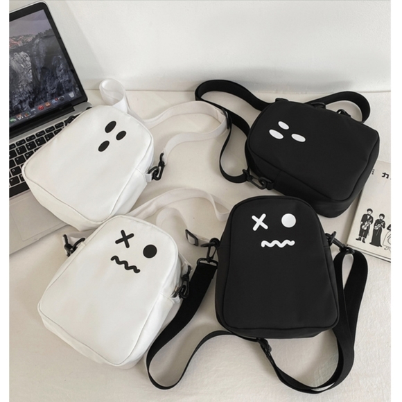 Casper Ghost Face Crossbody Bag Suprised Small Halloween Bag - Picture 9 of 11